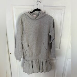 New Pink Lily Erin Grey Hoodie Mini Dress